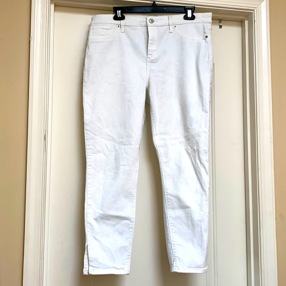 Lucky Brand, White Cropped Jean, size 14/32